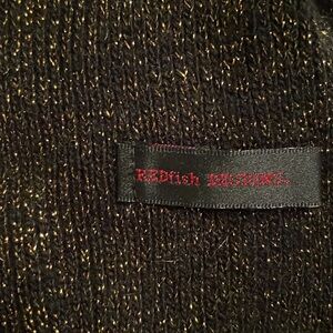 76 inch length redfish designs scarf black gold shimmer sparkle scarf
